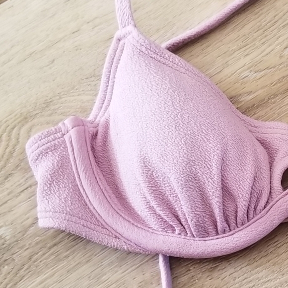 NWT Shade & Shore Purple Textured Bikini Top Size 32B - Picture 2 of 6